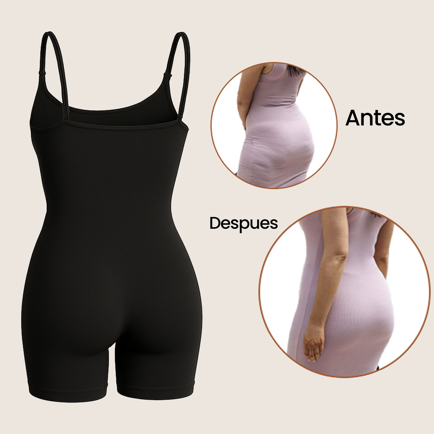 FAJA TEJIDA PIERNA CORTA CON TIRAS