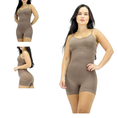 FAJA TEJIDA PIERNA CORTA CON TIRAS